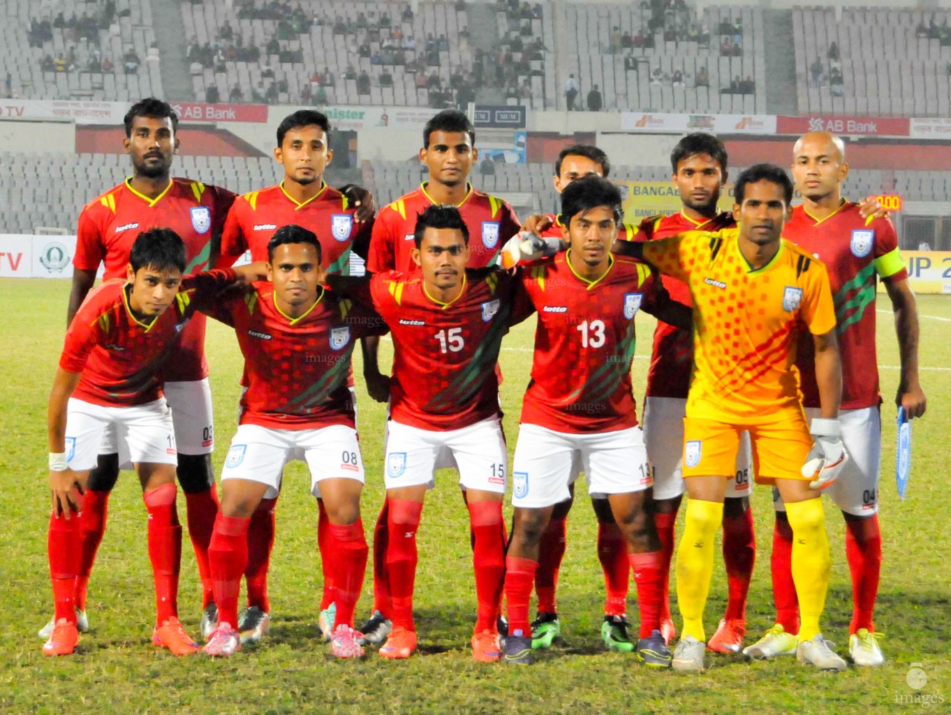 Maldives vs Bangladesh U23 in Bangubandhu Gold Cup in Dhaka, Bangladesh, Thursday, January. 14, 2016.  (Photos: Bangladesh Football Federation).